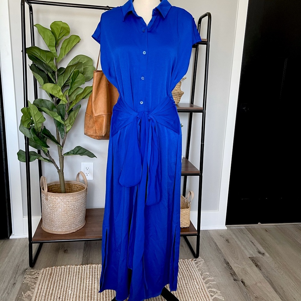 Cushnie x Target Royal Blue Button Front Dress